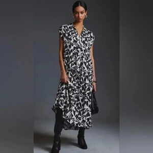 By Anthropologie Tiered Shirt Dress Size Large